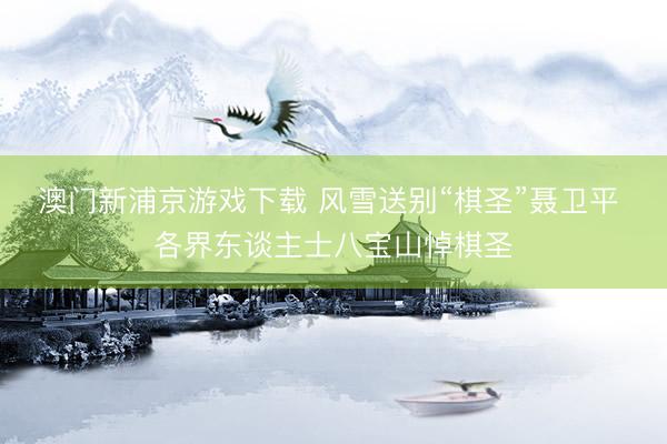 澳门新浦京游戏下载 风雪送别“棋圣”聂卫平 各界东谈主士八宝山悼棋圣