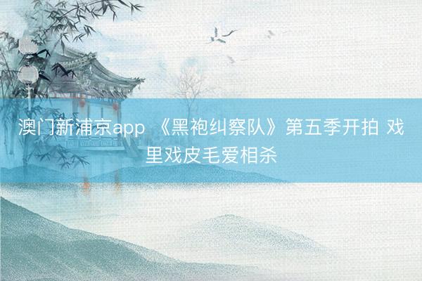 澳门新浦京app 《黑袍纠察队》第五季开拍 戏里戏皮毛爱相杀