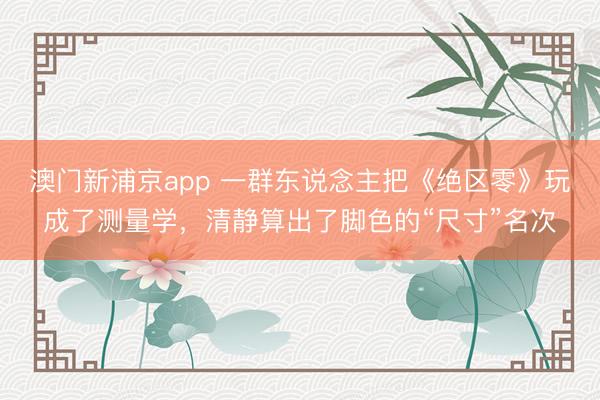 澳门新浦京app 一群东说念主把《绝区零》玩成了测量学,清静算出了脚色的“尺寸”名次
