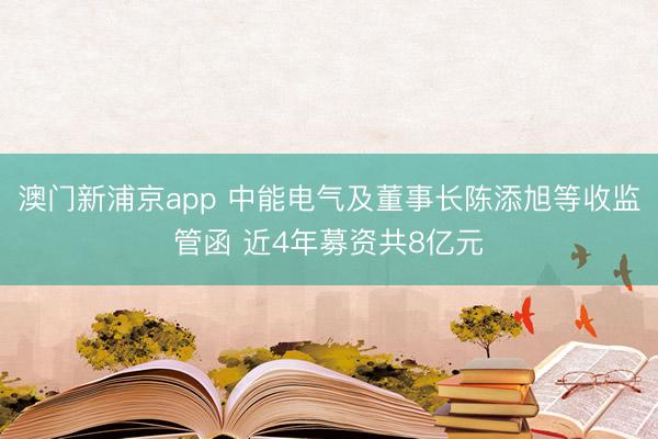 澳门新浦京app 中能电气及董事长陈添旭等收监管函 近4年募资共8亿元