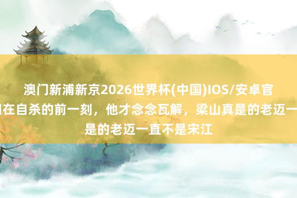 澳门新浦新京2026世界杯(中国)IOS/安卓官方下载 吴用在自杀的前一刻，他才念念瓦解，梁山真是的老迈一直不是宋江