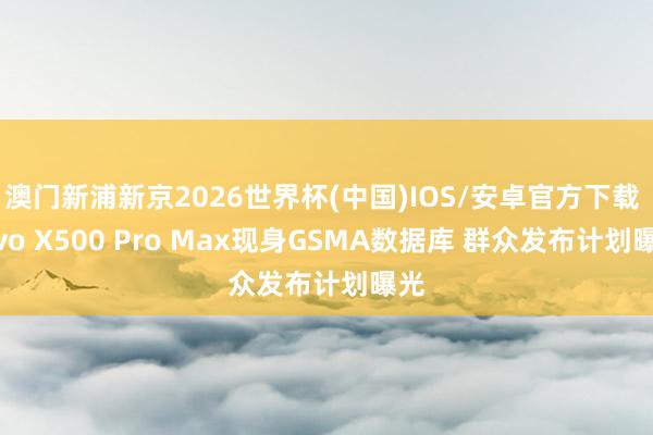 澳门新浦新京2026世界杯(中国)IOS/安卓官方下载 vivo X500 Pro Max现身GSMA数据库 群众发布计划曝光