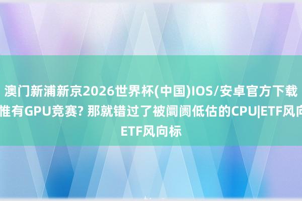 澳门新浦新京2026世界杯(中国)IOS/安卓官方下载 AI惟有GPU竞赛? 那就错过了被阛阓低估的CPU|ETF风向标