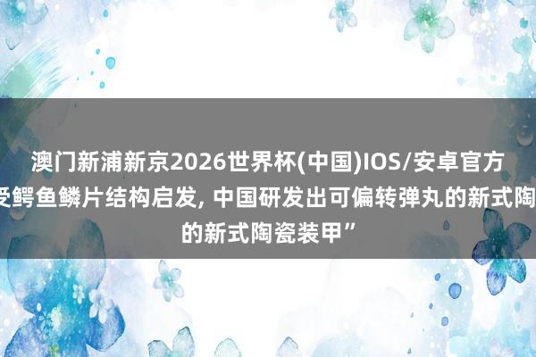 澳门新浦新京2026世界杯(中国)IOS/安卓官方下载 “受鳄鱼鳞片结构启发， 中国研发出可偏转弹丸的新式陶瓷装甲”