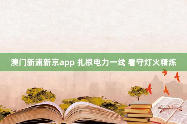 澳门新浦新京app 扎根电力一线 看守灯火精炼