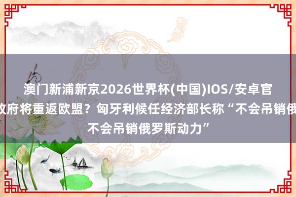 澳门新浦新京2026世界杯(中国)IOS/安卓官方下载 新政府将重返欧盟?匈牙利候任经济部长称“不会吊销俄罗斯动力”