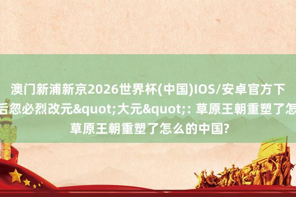 澳门新浦新京2026世界杯(中国)IOS/安卓官方下载 崖山之后忽必烈改元"大元": 草原王朝重塑了怎么的中国?