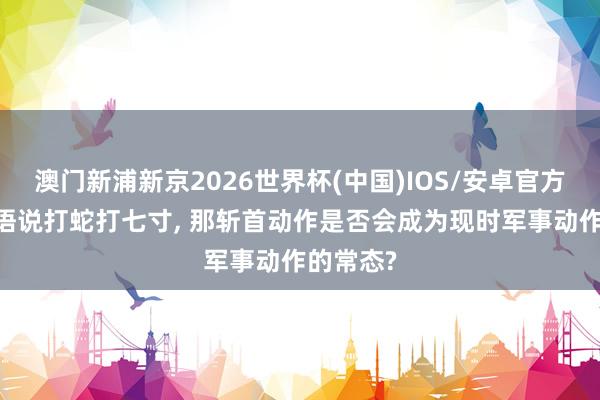 澳门新浦新京2026世界杯(中国)IOS/安卓官方下载 俗语说打蛇打七寸， 那斩首动作是否会成为现时军事动作的常态?