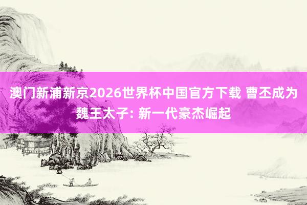 澳门新浦新京2026世界杯中国官方下载 曹丕成为魏王太子: 新一代豪杰崛起