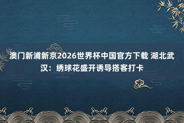 澳门新浦新京2026世界杯中国官方下载 湖北武汉：绣球花盛开诱导搭客打卡