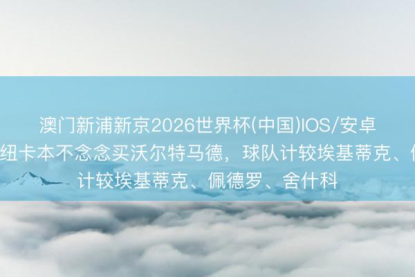 澳门新浦新京2026世界杯(中国)IOS/安卓官方下载 TA：纽卡本不念念买沃尔特马德，球队计较埃基蒂克、佩德罗、舍什科
