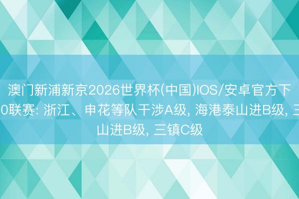 澳门新浦新京2026世界杯(中国)IOS/安卓官方下载 U-20联赛: 浙江、申花等队干涉A级， 海港泰山进B级， 三镇C级