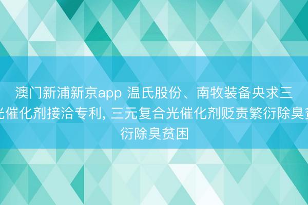 澳门新浦新京app 温氏股份、南牧装备央求三元光催化剂接洽专利， 三元复合光催化剂贬责繁衍除臭贫困