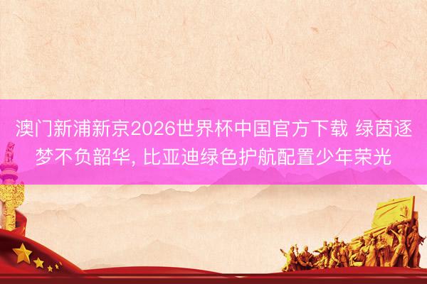 澳门新浦新京2026世界杯中国官方下载 绿茵逐梦不负韶华， 比亚迪绿色护航配置少年荣光