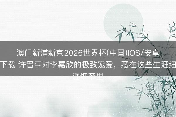 澳门新浦新京2026世界杯(中国)IOS/安卓官方下载 许晋亨对李嘉欣的极致宠爱，藏在这些生涯细节里