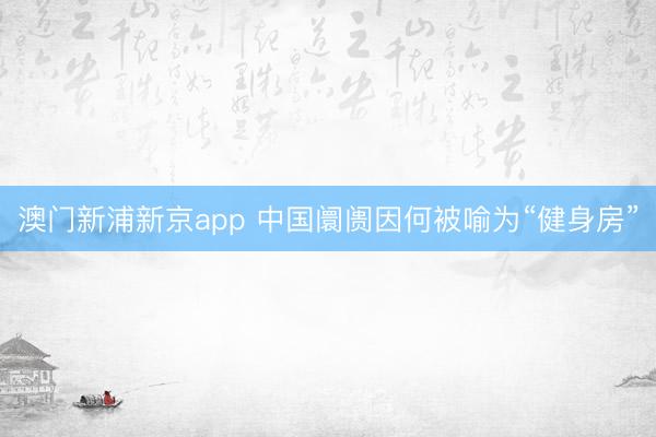 澳门新浦新京app 中国阛阓因何被喻为“健身房”
