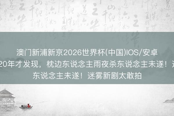 澳门新浦新京2026世界杯(中国)IOS/安卓官方下载 成婚20年才发现，枕边东说念主雨夜杀东说念主未遂！迷雾新剧太敢拍