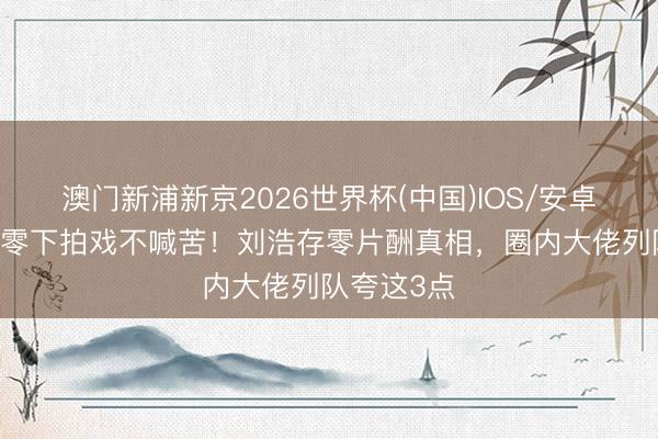 澳门新浦新京2026世界杯(中国)IOS/安卓官方下载 零下拍戏不喊苦！刘浩存零片酬真相，圈内大佬列队夸这3点